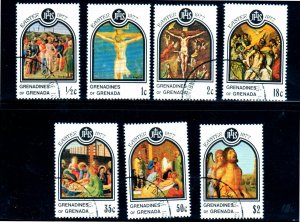 GRENADA GRENADINES #221-227  1977  EASTER    MINT  VF NH  O.G  CTO