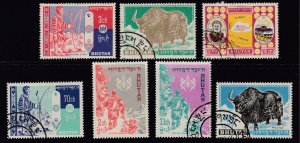 Bhutan Scott #1-7 Unused & Used