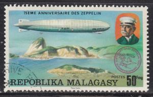 Fr Madagascar 546 Used 1976 Count Zeppelin and LZ-133