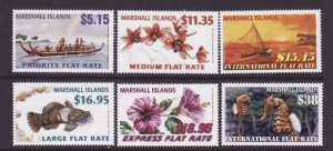 Marshall Is.-Sc#1020-5- id9-unused NH set-Various flat rates-Marine Life-Fish-20