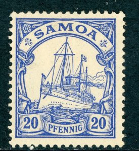 Germany 1900 Samoa 20pf Ultra Yacht Unwmk Scott #60 Mint S440