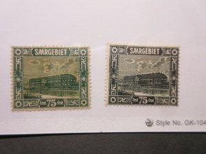 SAAR  Scott  111 & 112  MINT HINGED  LotH  Cat  $46