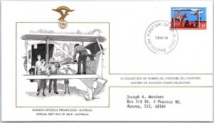 HISTORY OF AVIATION TOPICAL FIRST DAY COVER SERIES 1978 - AUSTRALIA 18c