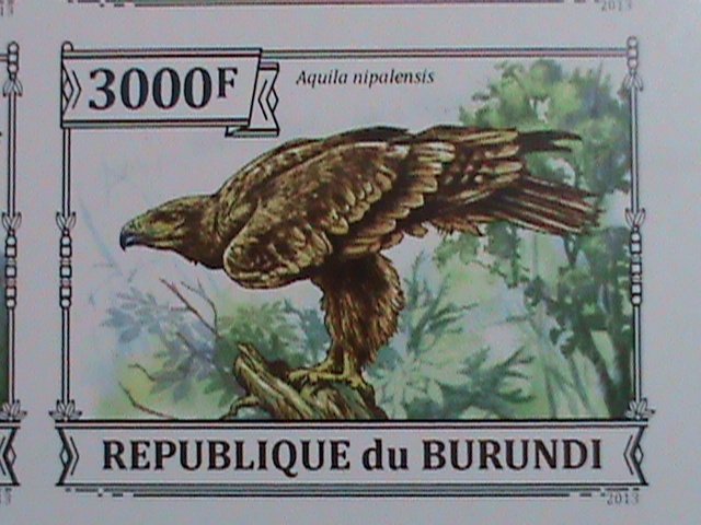 ​BURUNDI STAMP-2013-SC#1388 ENDANGER BIRDS IMPERF-MNH S/S SHEET VERY FINE
