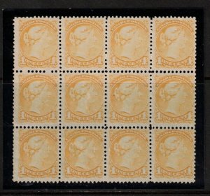 Canada #35vii Very Fine Never Hinged Block Of Twelve **With Certificate**