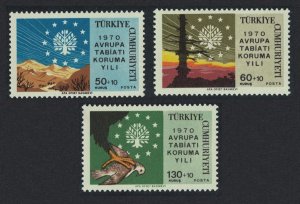 Turkey Nature Conservation Year 3v 1970 MNH SG#2306-2308 MI#2158-2160