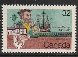 1984 Canada - Sc 1011i - MNH VF - 1 single - Jacques Cartier & Ship