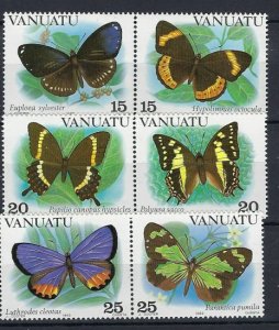 Vanuatu 346-48 MNH 1983 Butterflies (an7600)