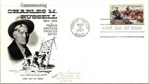 FDC 1964 SC #1243 Fleetwood Cachet - Great Falls MT - Single - J5968