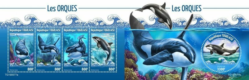 Z08 TG190577ab TOGO 2019 Orcas MNH ** Postfrisch