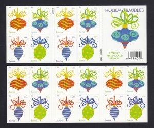 Scott# 4578b 2011 Holiday Baubles Forever Booklet of 20, Mint NH 