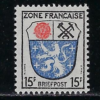 Germany - under French occupation - Scott # 4N7, mint nh