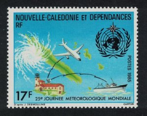 New Caledonia Airplane Ship World Meteorology Day 1985 MNH SG#763