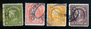 Scott #414-420 - FW lot - Used - Franklin - 1912-14