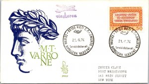 Italy 1974 FDC - MT Varrone / Airmail - Rieto - J8643