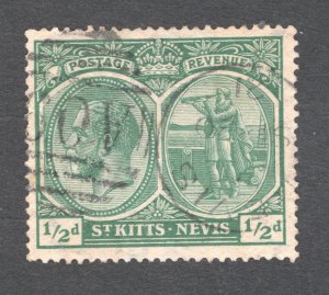 St. Kitts-Nevis, Scott #24   VF, Used, CV $6.00 ..... 6000009