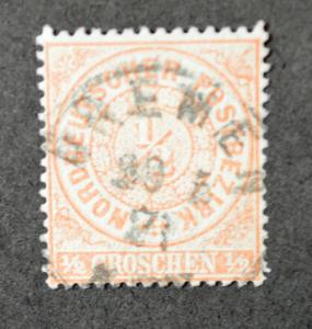 N German Confederation, Scott #15, cancelled