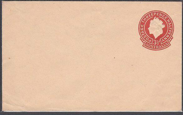 AUSTRALIA QE 3½d envelope fine unused......................................53773