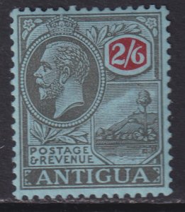 1927 Antigua KGV King George V portrait type 2/6 issue MLH Sc# 55 CV $52.50