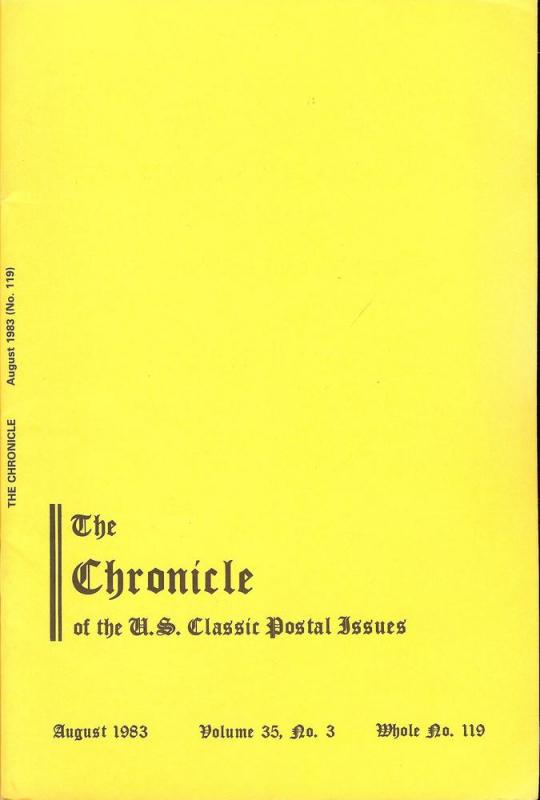 The Chronicle of the U.S. Classic Issues, Chronicle No. 119