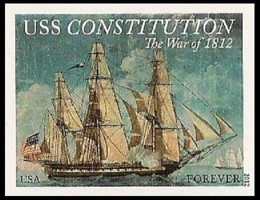 US 4703a War 1812 USS Constitution imperf NDC single (1 stamp) MNH 2012 