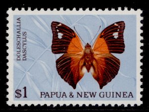 AUSTRALIA - Papua New Guinea QEII SG91a, $1 PLATE II, NH MINT.