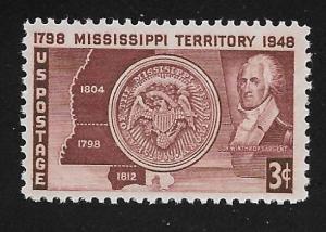 SC# 955 - (3c) - Mississippi Territory - 150th Anniv., MNH single