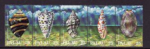 Palau-Sc#195a- id7-unused NH set-Marine Life-Shells-1988-
