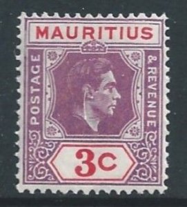 Mauritius #212 NH 3c King George VI
