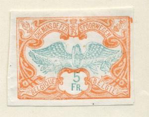 BELGIUM;  RAILWAY PARCEL POST 1903 early issue 5Fr. IMPERF VARIETY Mint hinge 