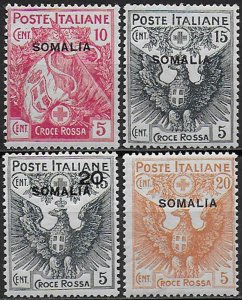 1916 Somalia Croce Rossa 4v. MNH Sass. n. 19/22