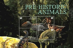 St. Vincent 2003 - SC# 3151 Pre-Historic Animals, Dino - Sheet of 4 Stamps - MNH