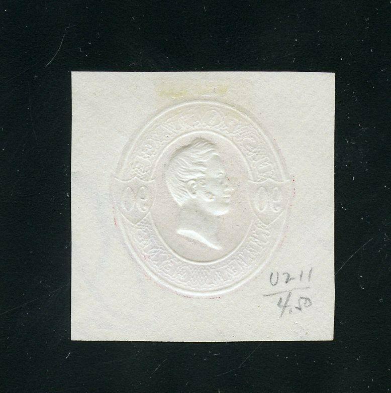 UNITED STATES CUT SQUARE CLEAN  SCOTT#U211   MINT HINGED  SCOTT $ 80.00