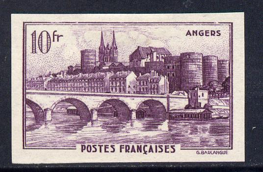 France 1941-42 Views 10f violet imperf mounted mint as SG...