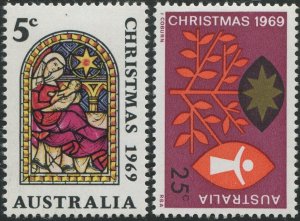 Australia 1969 SG444-445 Christmas set MLH