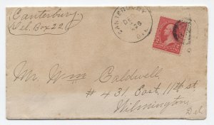 1896 Canterbury DE 2ct 1st bureau cover [S.4120]