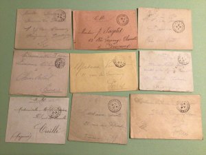 France Military Mail Service WW1  9 items  Ref A961