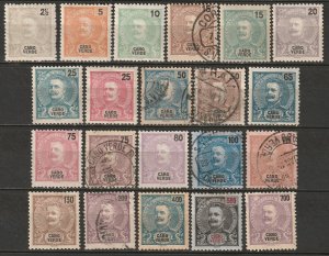 Cape Verde 1898-1903 Sc 36-58 complete set MH*/used/MNG