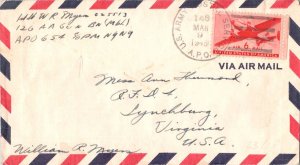 United States A.P.O.'s 6c Transport 1945 U.S. Army Postal Service, A.P.O. 148...
