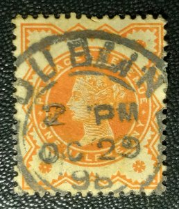 GB UK Scott 111 Used Dublin Cancelled 1896 VF