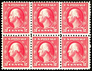 U.S. #499 MINT BLOCK OF 6 OG NH