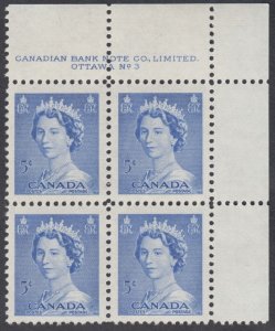 Canada - #329 QE II Karsh Portrait Plate Block #3 - MNH