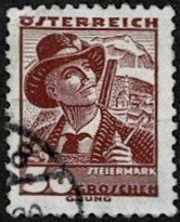 1934 Austria Scott Catalog Number 364 Used