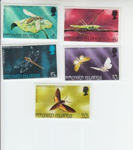 1975 Pitcairn Is Insects (Scott 151-55) MNH