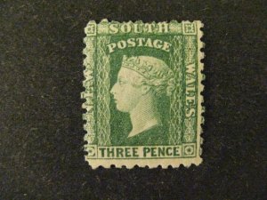  Australia/New South Wales #63m mint hinged perf 10x11 short perf at top a22.5 4 