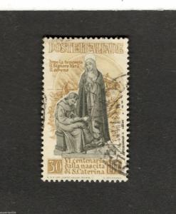 1948 Italy  Scott #492 St. Catherine of Sienna Θ used stamp