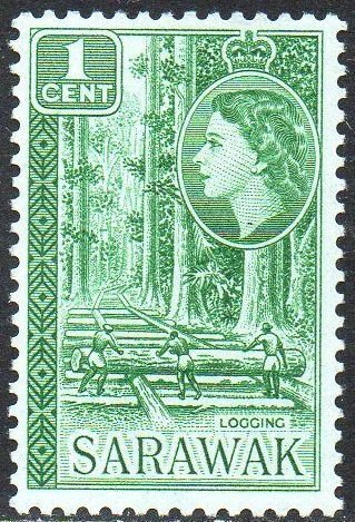 Sarawak 1957 1c Logging MH