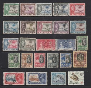 Gambia a small lot mainly KGV & VI