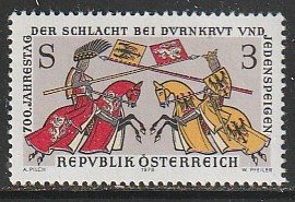 1978 Austria - Sc 1086 - MNH VF - 1 single - Ottokar of Bohemia and Rudolf