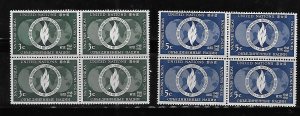 United Nations New York UNO 1952 Human Rights Sc 13-14 Block of 4 MNH/MH A833